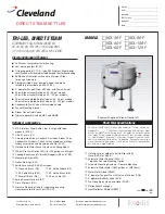 Cleveland KDL-100-F Specifications preview