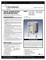 Cleveland KEL-100-INS Specifications preview