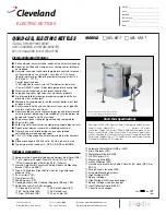 Cleveland KEL-100-T Specifications предпросмотр