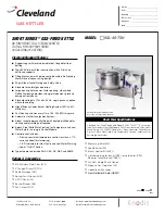 Предварительный просмотр 1 страницы Cleveland KGL-40-TSH Specifications