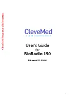 Preview for 1 page of Clevemed BioRadio 150 User Manual