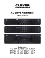 Предварительный просмотр 1 страницы Clever Acoustics CRAM37-SL 4060 100V 4 x 60W User Manual