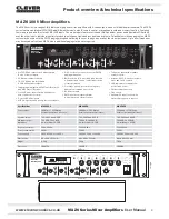 Предварительный просмотр 3 страницы Clever Acoustics CRAM38 User Manual