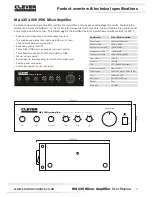 Предварительный просмотр 3 страницы Clever Acoustics MA 135 User Manual