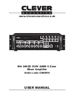 Preview for 1 page of Clever Acoustics MA 240Z5 User Manual