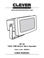 Clever Acoustics SP 30 User Manual предпросмотр