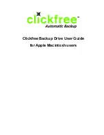 Preview for 1 page of Clickfree Backup Drive User Manual