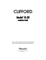 Preview for 1 page of Clifford 10.5X Installation Manual