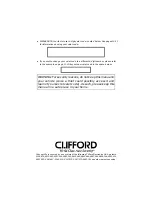 Предварительный просмотр 2 страницы Clifford 50XUK Owner'S Manual