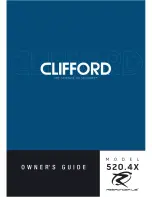 Preview for 1 page of Clifford 520.4X Owner'S Manual