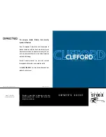 Clifford 5706X Owner'S Manual preview