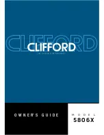 Предварительный просмотр 1 страницы Clifford 5806X Owner'S Manual