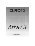 Clifford Arrow II Owner'S Manual preview