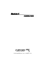 Clifford BlackJax 5 Installation Manual предпросмотр