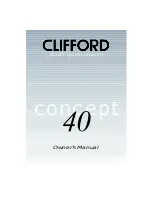 Предварительный просмотр 1 страницы Clifford Concept 40 Owner'S Manual