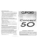 Предварительный просмотр 15 страницы Clifford concept 50 Owner'S Manual