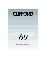 Предварительный просмотр 1 страницы Clifford Concept 60 Owner'S Manual