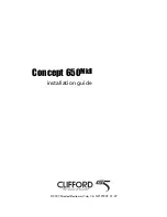 Clifford Concept 650MkII Installation Manual предпросмотр