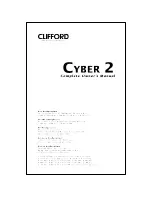 Preview for 1 page of Clifford CYBER 2 Owner'S Manual