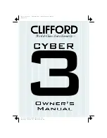 Preview for 1 page of Clifford cyber Arrow 3 Owner'S Manual