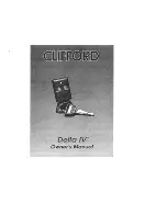 Preview for 1 page of Clifford Delta IV Owner'S Manual