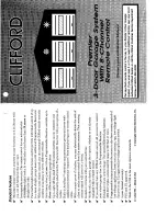 Предварительный просмотр 1 страницы Clifford Garage Door Receiver Premier Owner'S Manual