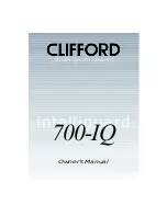 Clifford intelliguard 700-IQ Owner'S Manual предпросмотр