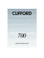 Clifford intelliguard 700 Owner'S Manual предпросмотр