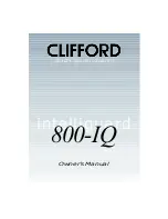 Clifford intelliguard 800-IQ Owner'S Manual предпросмотр