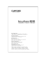 Clifford IntelliGuard 8000 Complete Owner'S Manual preview