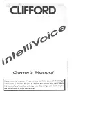 Предварительный просмотр 18 страницы Clifford intellivoice Owner'S Manual