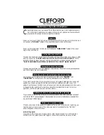 Предварительный просмотр 1 страницы Clifford IntellVoice 4 Operation Instruction