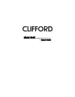 Предварительный просмотр 1 страницы Clifford Matrix 10.2X Owner'S Manual