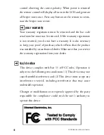 Preview for 11 page of Clifford Matrix 12.5x Owner'S Manual