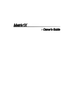 Clifford MATRIX 1X Manual предпросмотр