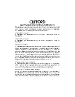 Clifford NightVision Operating Instructions предпросмотр