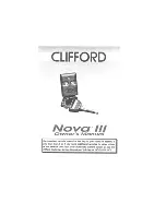 Clifford Nova III Owner'S Manual предпросмотр