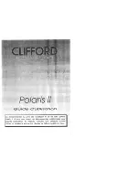 Предварительный просмотр 1 страницы Clifford Polaris II User Manual