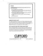 Предварительный просмотр 9 страницы Clifford Polaris II User Manual