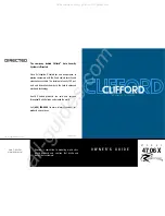 Clifford Responder LC3 4706X Owner'S Manual предпросмотр