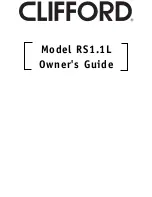 Clifford RS1.1L Owner'S Manual предпросмотр