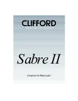 Предварительный просмотр 1 страницы Clifford Sabre 2 Owner'S Manual