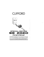 Clifford SE 2020 Special Edition Owner'S Manual предпросмотр