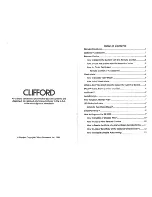 Предварительный просмотр 2 страницы Clifford SE 2020 Special Edition Owner'S Manual