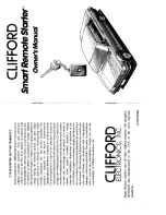 Clifford Smart Remote Starter Owner'S Manual preview