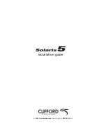 Preview for 1 page of Clifford SOLARIS 5 Installation Manual