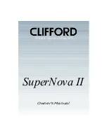 Clifford SuperNova II Owner'S Manual preview