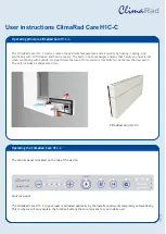 ClimaRad Care H1C-C User Instructions preview