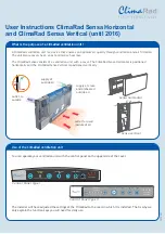 Preview for 1 page of ClimaRad Sensa Horizontal User Instructions