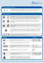 Preview for 2 page of ClimaRad Sensa Horizontal User Instructions